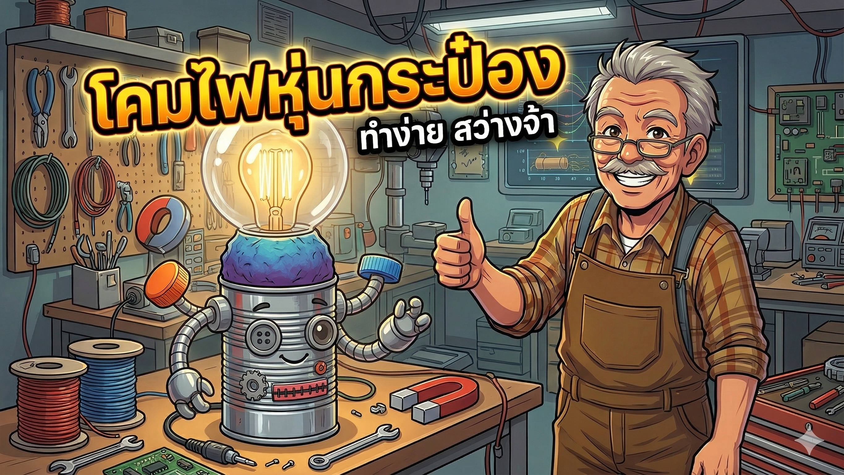 โคมไฟหุ่นกระป๋อง