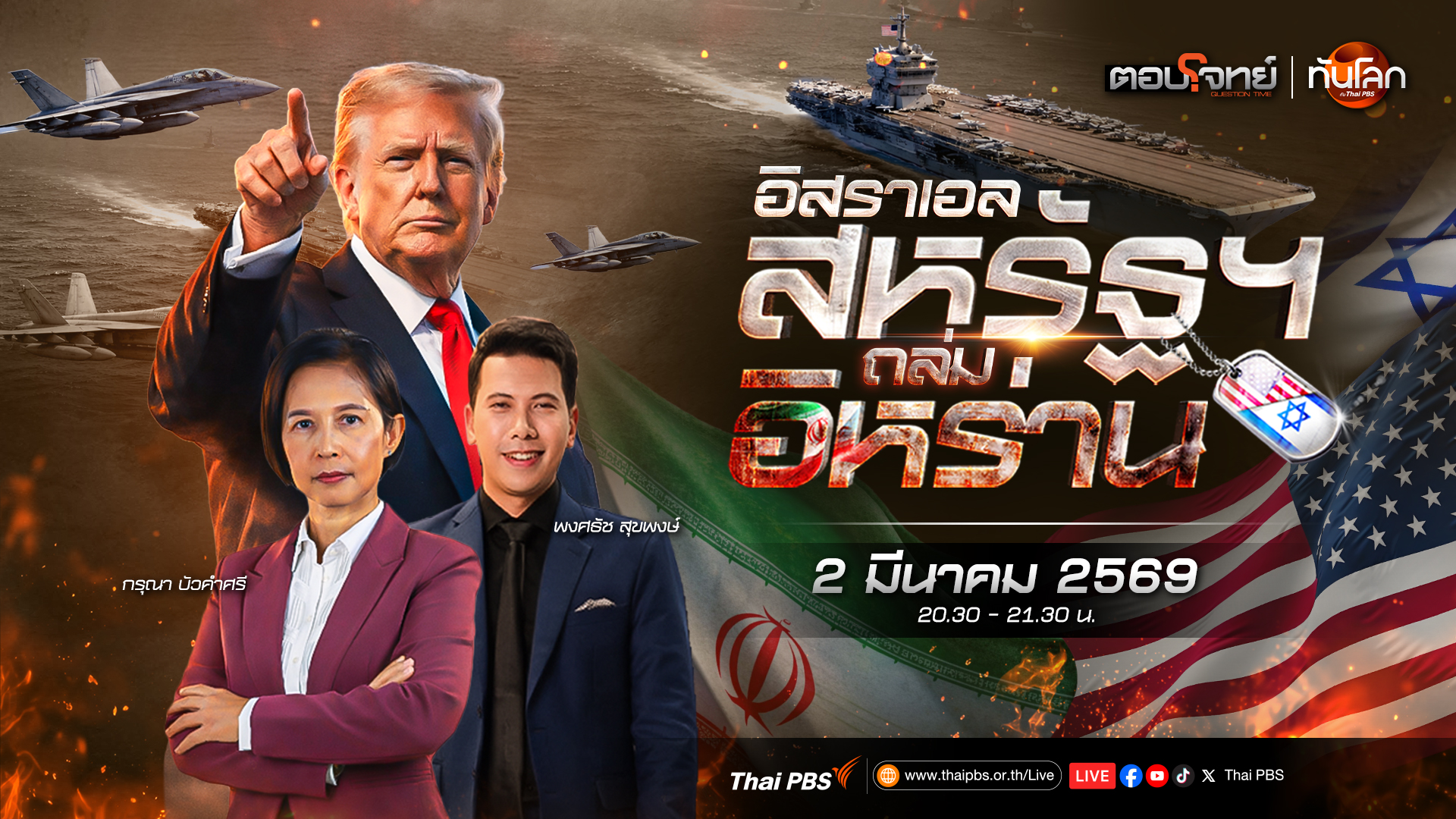 จับตา สหรัฐฯ – อิสราเอล ถล่มอิหร่าน