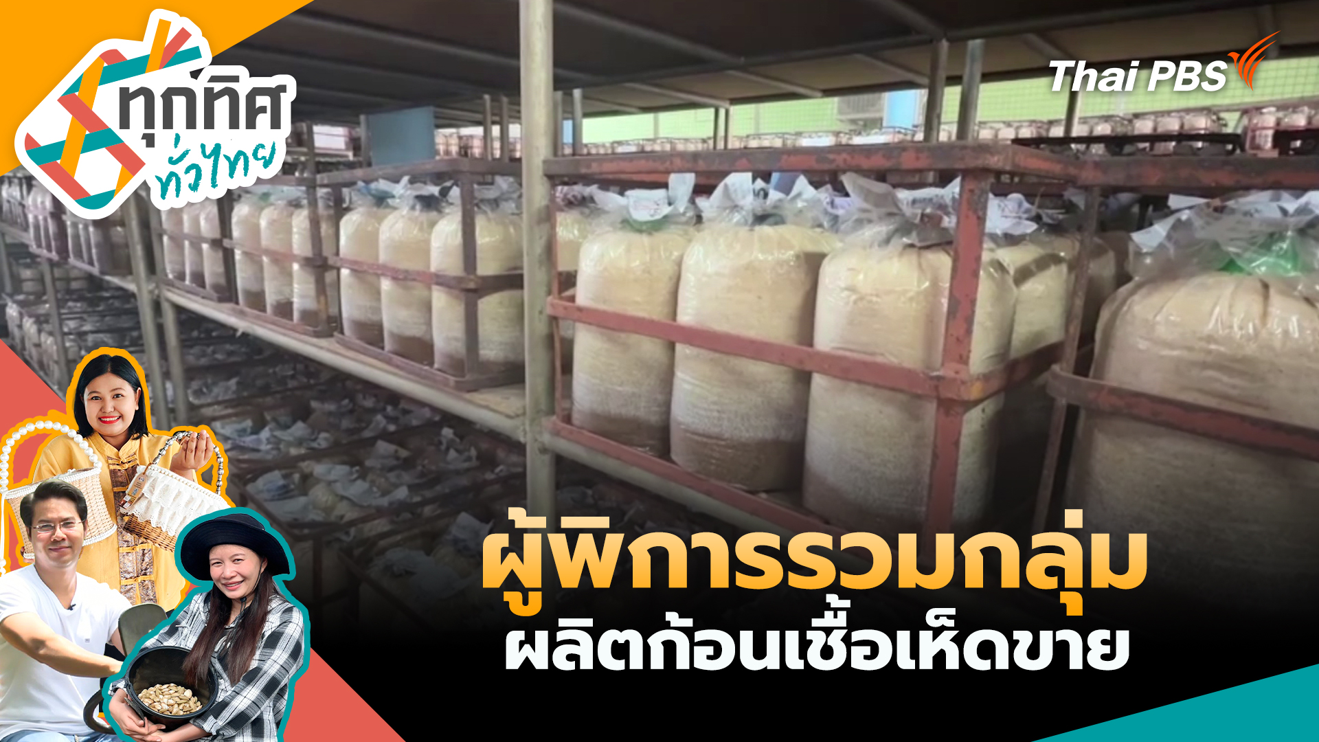 ผู้พิการรวมกลุ่มผลิตก้อนเชื้อเห็ดขาย